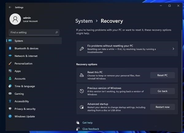 win11系统回退系统方法